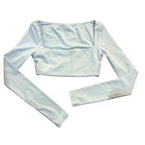 CSB x Isabelle Mathers Freedom Scoop Long Sleeve Crop in Ice